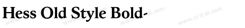 Hess Old Style Bold字体转换 Hess Old Style Bold字体转换